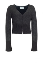 Load image into Gallery viewer, JENNI CARDI | BLACK + SILVER LUREX