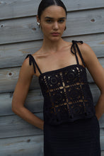 Load image into Gallery viewer, IOLA CROCHET TOP | BLACK | IG ARCHIVE SALE | LAST PIECE: L (WORKS FOR M)