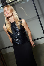 Load image into Gallery viewer, CORA TANK | BLACK W/ BLACK SEQUINS