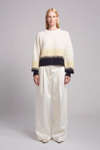 Load image into Gallery viewer, SONIA COLOR-BLOCK SWEATER | IVORY/BUTTER/BLACK