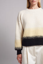 Load image into Gallery viewer, SONIA COLOR-BLOCK SWEATER | IVORY/BUTTER/BLACK