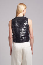 Load image into Gallery viewer, CORA TANK | BLACK W/ BLACK SEQUINS