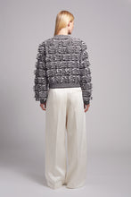 Load image into Gallery viewer, LUELLA STRIPE CARDI | IVORY + BLACK STRIPE