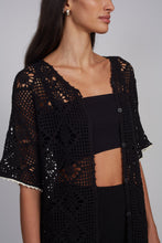 Load image into Gallery viewer, VIOLET CROCHET COVER UP | BLACK