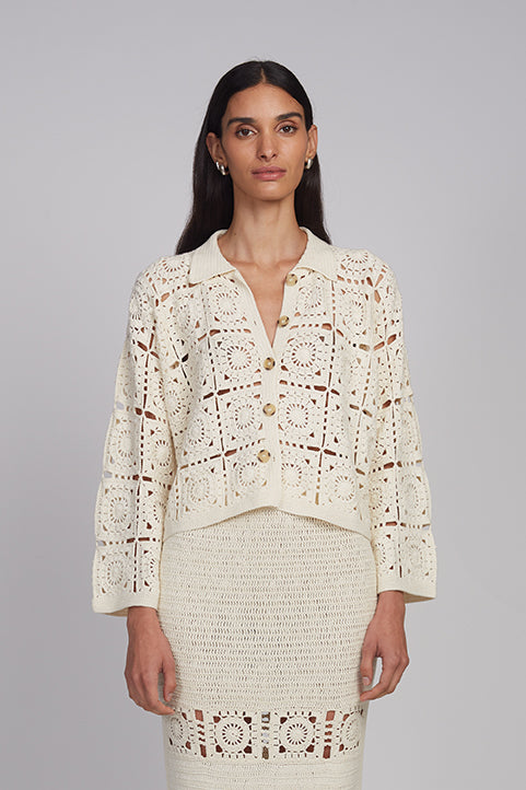 TASHA CROP JACKET | IVORY – Eleven Six Knits