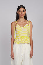 Load image into Gallery viewer, MALI STRIPE CAMI | IVORY/LIMONE STRIPE