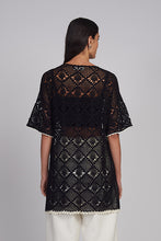 Load image into Gallery viewer, VIOLET CROCHET COVER UP | BLACK