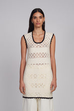 Load image into Gallery viewer, BELLA MINI DRESS | IVORY/BLACK COMBO