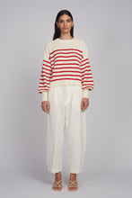 Load image into Gallery viewer, LAYLA STRIPE SWEATER | IVORY + ROSSO