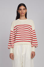 Load image into Gallery viewer, LAYLA STRIPE SWEATER | IVORY + ROSSO