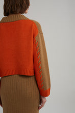 Load image into Gallery viewer, LORA SWEATER | CAMEL/TANGERINE COMBO