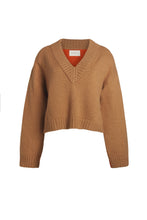 Load image into Gallery viewer, LORA SWEATER | CAMEL/TANGERINE COMBO