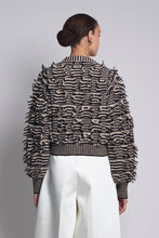 Load image into Gallery viewer, LUELLA STRIPE CARDI | PALE CAMEL + BLACK STRIPE