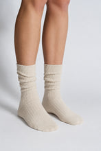 Load image into Gallery viewer, ALI RIBBED SOCK | IVORY