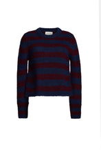 Load image into Gallery viewer, AVA STRIPE SWEATER | NAVY + MERLOT