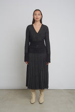 Load image into Gallery viewer, JENNI CARDI | BLACK + SILVER LUREX