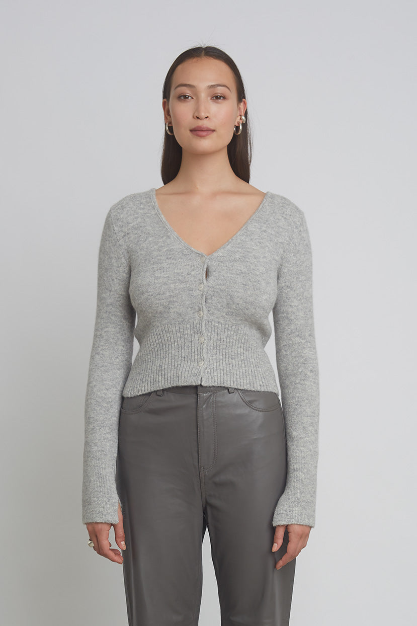 JENNI CARDI | PALE GREY MELANGE – Eleven Six Knits