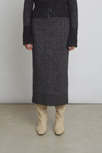 Load image into Gallery viewer, ZOE SKIRT | BLACK + SILVER LUREX