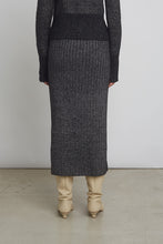 Load image into Gallery viewer, ZOE SKIRT | BLACK + SILVER LUREX