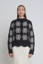 Load image into Gallery viewer, SIENNA SWEATER | BLACK + IVORY