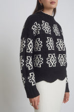 Load image into Gallery viewer, SIENNA SWEATER | BLACK + IVORY