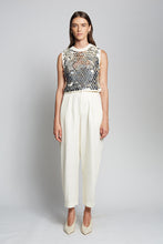 Load image into Gallery viewer, CORA TANK | IVORY W/ SILVER SEQUINS