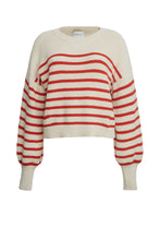 Load image into Gallery viewer, LAYLA STRIPE SWEATER | IVORY + TOMATO