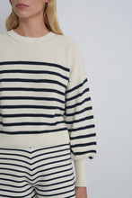 Load image into Gallery viewer, LAYLA STRIPE SWEATER | IVORY + NAVY