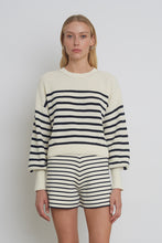 Load image into Gallery viewer, LAYLA STRIPE SWEATER | IVORY + NAVY