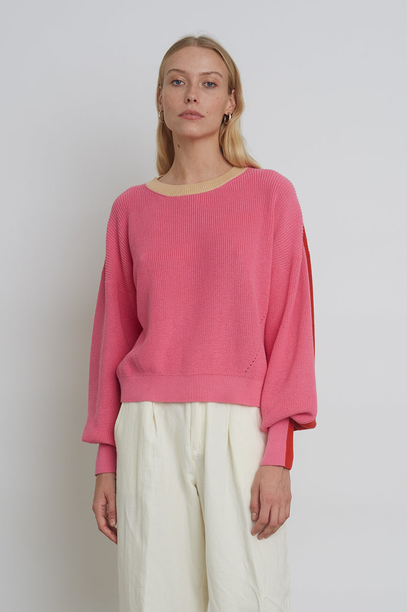 Eleven Six color block wool shops sweater