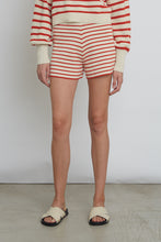 Load image into Gallery viewer, LEA STRIPE SHORT | IVORY + TOMATO
