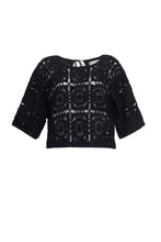 Load image into Gallery viewer, ARDEN CROCHET TOP | BLACK | LAST ONE!