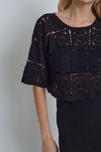 Load image into Gallery viewer, ARDEN CROCHET TOP | BLACK | LAST ONE!