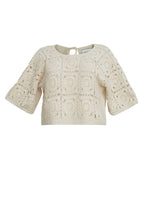 Load image into Gallery viewer, ARDEN CROCHET TOP | IVORY
