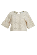 Load image into Gallery viewer, ARDEN CROCHET TOP | IVORY