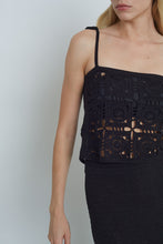 Load image into Gallery viewer, IOLA CROCHET TOP | BLACK | IG ARCHIVE SALE | LAST PIECE: L (WORKS FOR M)