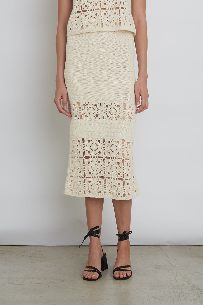 JANA CROCHET SKIRT | IVORY – Eleven Six Knits