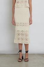 Load image into Gallery viewer, JANA CROCHET SKIRT | IVORY
