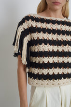 Load image into Gallery viewer, EVER CROCHET STRIPE TOP
