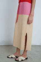 Load image into Gallery viewer, SIMONE COLOR-BLOCK DRESS | TOMATO/PINK/SAND
