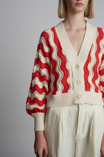 Load image into Gallery viewer, LUNA CARDI | IVORY + ROSSO