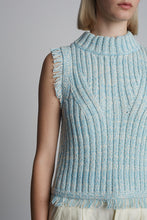 Load image into Gallery viewer, BRIA TANK | IVORY/ROBIN EGG BLUE TWEED