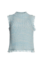 Load image into Gallery viewer, BRIA TANK | IVORY/ROBIN EGG BLUE TWEED