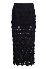 Load image into Gallery viewer, ISA CROCHET SKIRT | BLACK