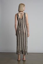 Load image into Gallery viewer, NATALIE CROCHET DRESS | IVORY/ESPRESSO/BLACK