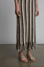 Load image into Gallery viewer, NATALIE CROCHET DRESS | IVORY/ESPRESSO/BLACK