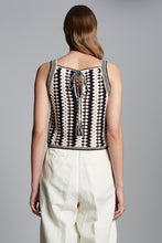 Load image into Gallery viewer, KERRY CROCHET TOP | IVORY/ESPRESSO/BLACK