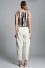 Load image into Gallery viewer, KERRY CROCHET TOP | IVORY/ESPRESSO/BLACK