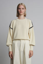 Load image into Gallery viewer, LAYLA CROCHET TRIM SWEATER