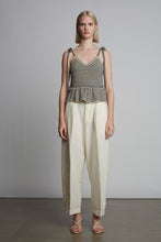 Load image into Gallery viewer, MALI STRIPE CAMI | IVORY + BLACK STRIPE